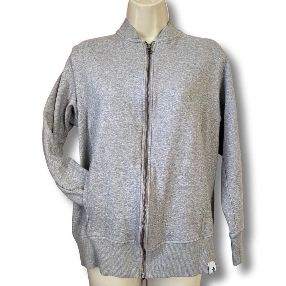 EUC - Adidas Originals XBYO Women’s Full-Zip Bomber Jacket - Gray Small - Picture 9 of 9